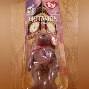 TY McDonalds Teenie Beanie Britannia the Bear 1997 RETIRED